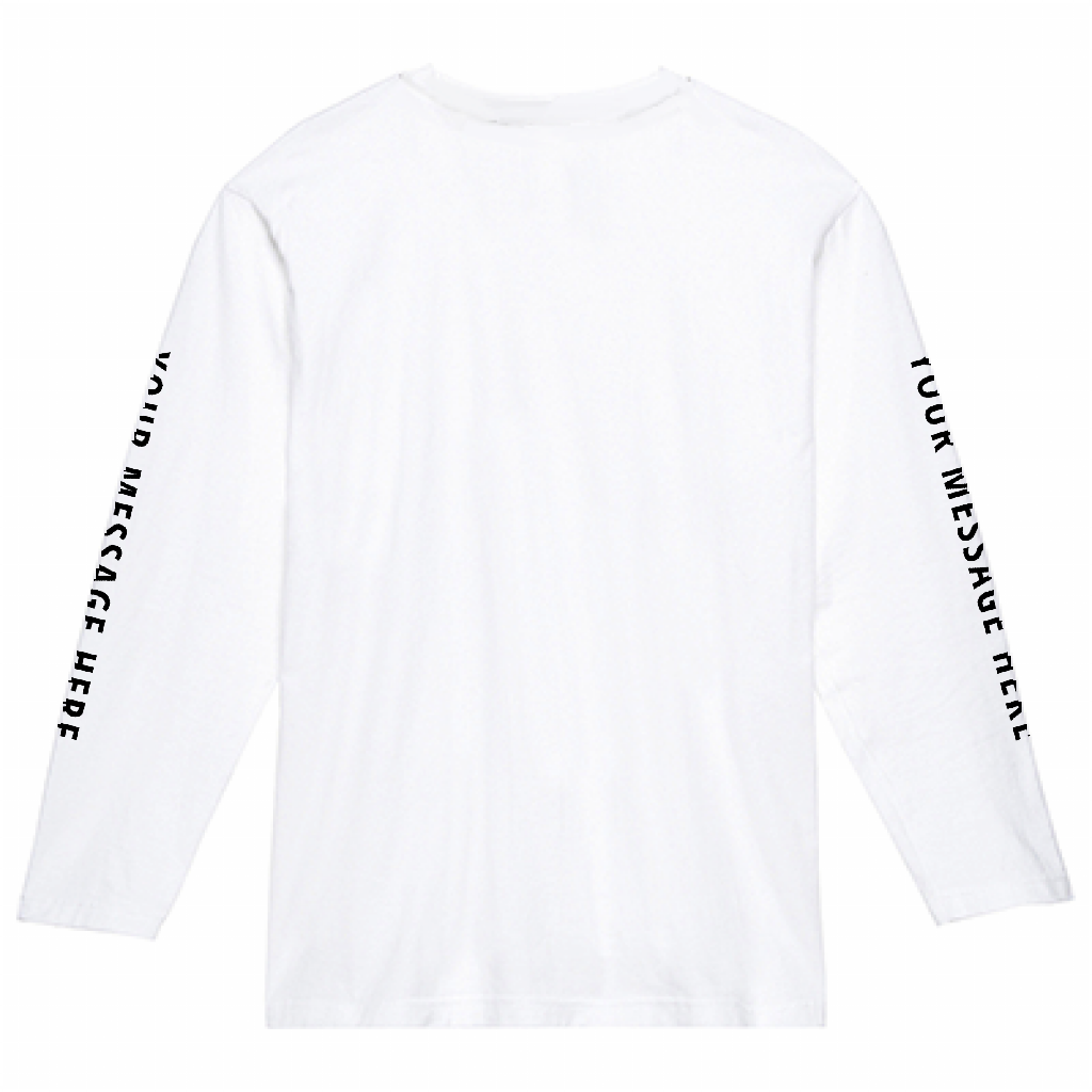SEE SEE / 長袖Tシャツ/XL/コットン/NVY/プリント Printstar 5.6oz ヘビーウェイト長袖Tシャツ ネイティブ柄にメッセージ